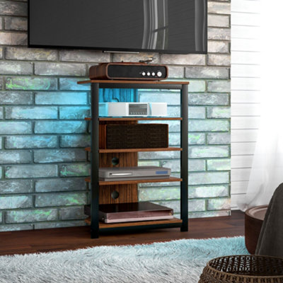 Homcom Tv Stand With Lights4-Tier Storage Shelves For Tvs Up To 29" from B&Q