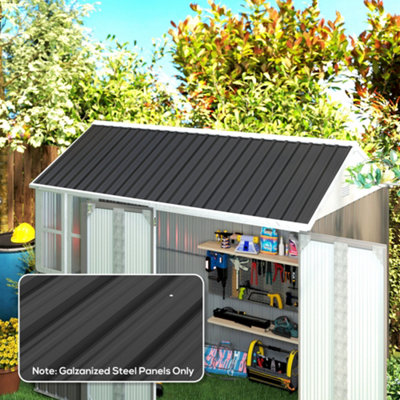 Outsunny Pack Of 12 Metal Roofing Sheets For GreenhouseBlack from B&Q