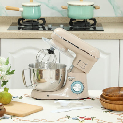 Homcom Electric Stand Mixer4.5L Food Mixer With Dough HookWhiskBeige from B&Q