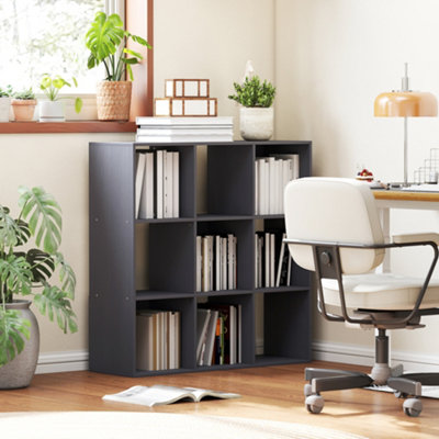 Homcom 9 Cube Storage Unit Cabinet Bookcase Display Shelves, Grey