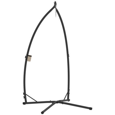 B&Q -  Hammock Chair StandSteel Frame Hammock Stand OnlyBlack