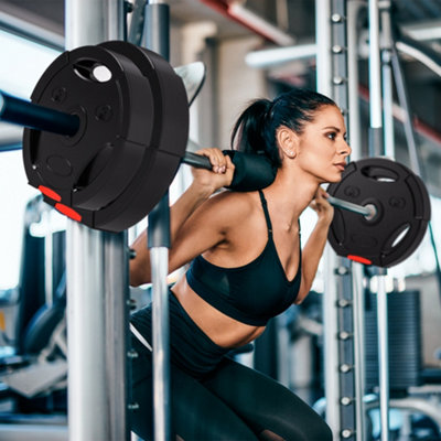 Sportnow Weight Plates Set For Home Gym2 X 7.5Kg2 X 5KgBlack from B&Q