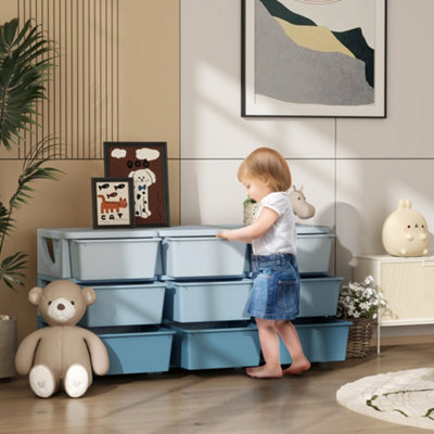 Rackhams Blue Kids Storage Unit, With Nine Drawers - Image 9
