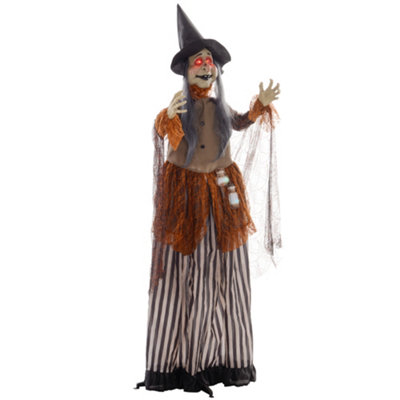 Homcom Animatronic With Sound Activated Light Up Eyes Outdoor Halloween Decoration - Image 11