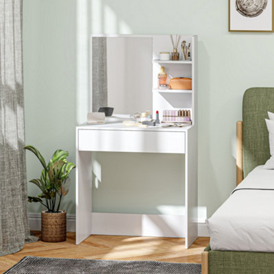 B&Q -  Dressing Table With Mirror And StorageModern Vanity DeskWhite