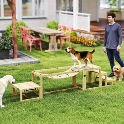 PawHut - Dog Agility Training Equipment - 3 Piece Set - Natural Wood - Image 5