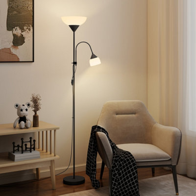 B&Q -  Mother-Child Floor Lamp Duo Light With 2 Switches And Round Base