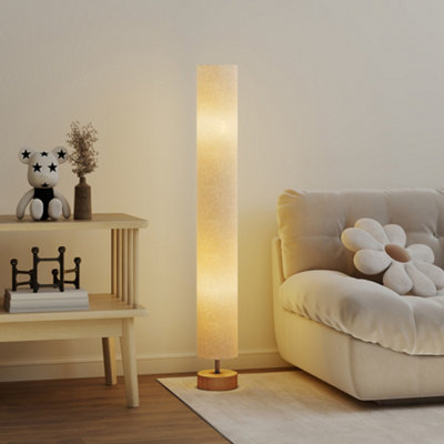 Homcom Grey Led Floor Lamp With 3000K/4500K/6500K Colour Temperatures, - Yes - Wood, Metal, Fabric - Image 11