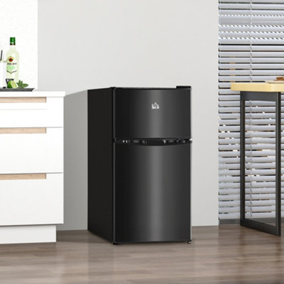 Homcom 88L Small Fridge Freezer With 5-Setting Thermostat, Inner Light