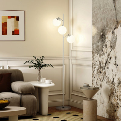 Homcom Unisex Silver Modern Tree Floor Lamp With Light, For Living Room Bedroom In Size 3 - Image 11