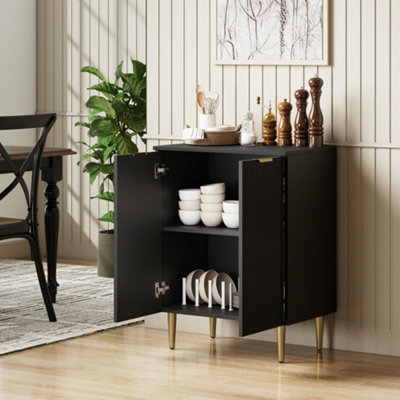 B&Q -  Sideboard Buffet Cabinet With Adjustable ShelfBlack