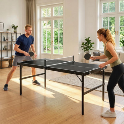 Sportnow 5Ft Mini Table Tennis TableFolding Ping Pong Table from B&Q