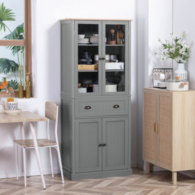 B&Q -  Tall Kitchen Cupboard5-Tier Storage Cabinet With Adjustable Shelves