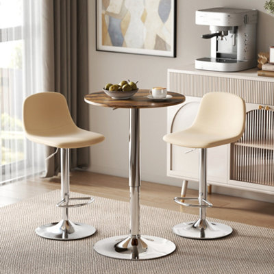 Homcom Round Bar TableSwivel Bistro Table With Adjustable Height from B&Q