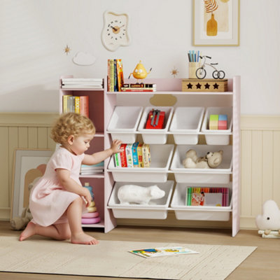 B&Q -  Toy Storage Unit With 8 Removable BinsStorage ShelvesCabinet