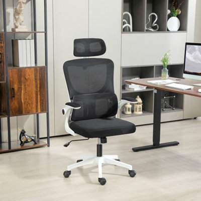 B&Q -  Mesh Office Chair With Adjustable HeadrestLumbar SupportBlack