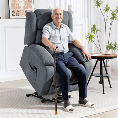 B&Q -  Power Lift ReclinerLift Chair With Vibration MassageGrey