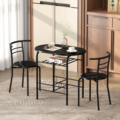Bobobiy Black Three-Piece Compact Dining Set - Image 9