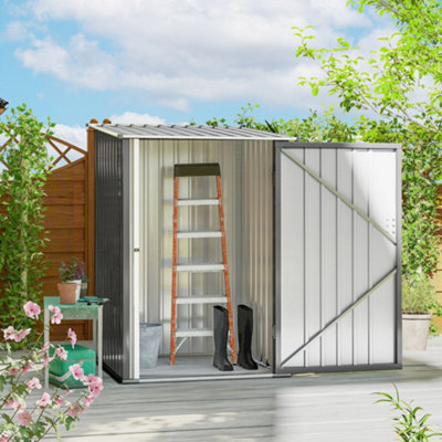 B&Q -  3.3Ft X 3.4Ft Outdoor Storage Shed Steel Garden Shed W/ Lockable Door