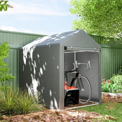 Outsunny 1.2 X 1.8M Portable Garden Shed For MotorbikesGarden ToolsBikes