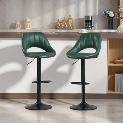 B&Q -  Barstools Set Of 2Dining Stools With Backrest And Footrest