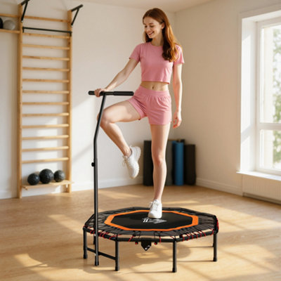 B&Q -  Foldable Trampoline W/ Adjust HandleMax Load 150 KgOrange