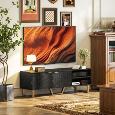 B&Q -  Tv UnitTv Stand Cabinet With Shelves And Storage CupboardBlack