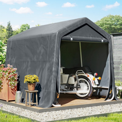 Outsunny Outdoor Garden Storage Shed Waterproof Bike Tent W/ Zipper Doors from B&Q