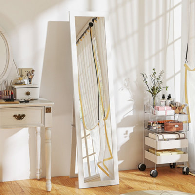 Homcom 37 X 157 Cm Full Length Mirror With Frame For BedroomWhite from B&Q