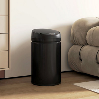 Homcom Black 30L Sensor Bin With Soft-Close Lid, Automatic Touchless Kitchen Bin - 32W X 30.5D X 51H Cm - Stainless Steel, Abs - Image 9