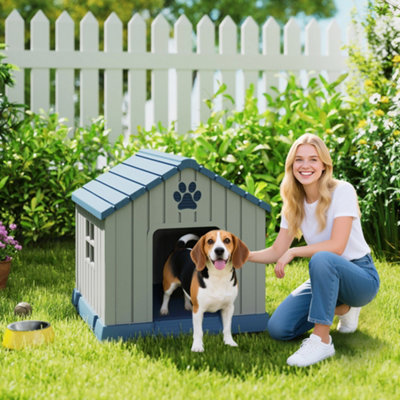B&Q -  Dog Kennel Outdoor For Medium DogsWaterproof Plastic Dog House