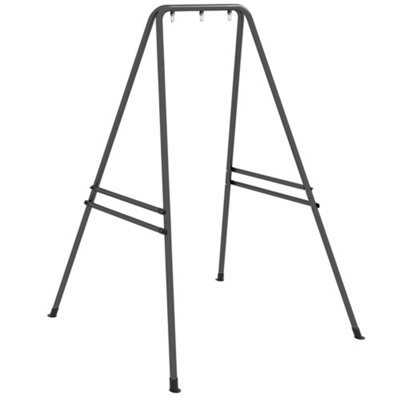 B&Q -  Hammock Chair Stand Metal Frame Hammock Stand OnlyBlack