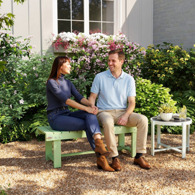 Outsunny Outdoor Garden Bench Patio Loveseat Fir Wood 2 Person 1.1M