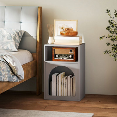 B&Q -  Bedside TableModern Bedside Cabinet For BedroomGrey