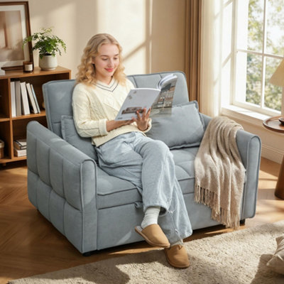 B&Q -  2 Seater Sofa Bed3-In-1 Sleeper Sofa With Adjustable Backrest