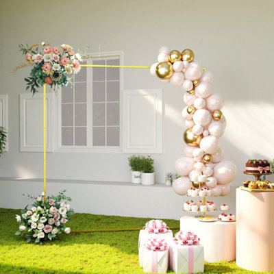 Outsunny Wedding Arch Backdrop StandGold Wedding Arch With U-Shaped Stakes from B&Q