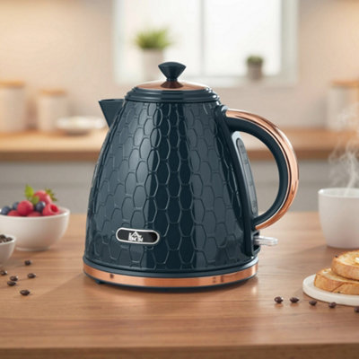 HOMCOM 3000W Electric Kettle, Fast Boil, 1.7L, Auto Shut-off, Dark Blue - Image 10