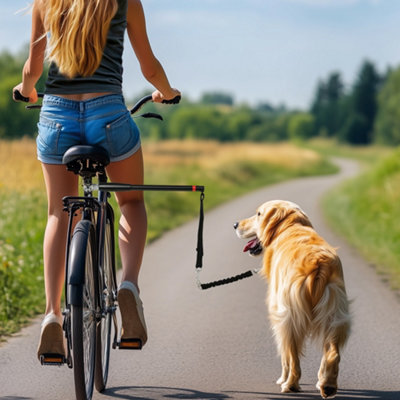 PAWHUT Dog Lead for Bicycle, Easy Installation, for Cycling, Training in Black | Size: 120cm - Image 5