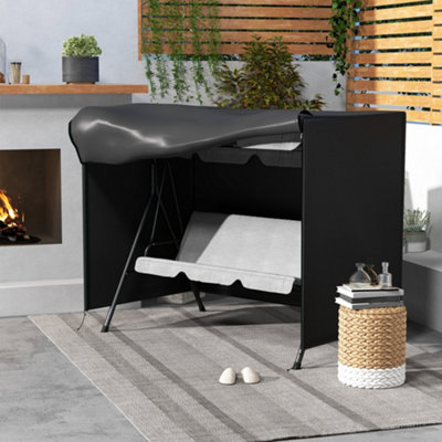 B&Q -  Garden Furniture Protector Patio Swing Chair Cover Black