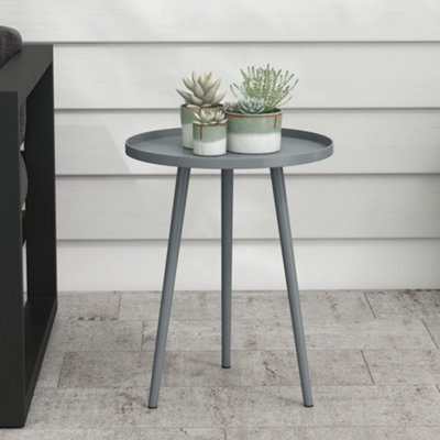 B&Q -  Round Garden Coffee TableOutdoor Side Table With Rounded Edge