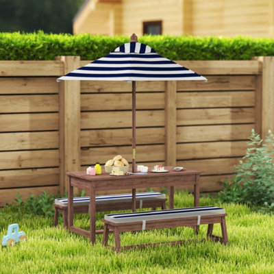 Aiyaplay Kids Picnic TableWooden Kids Garden Furniture With Umbrella from B&Q