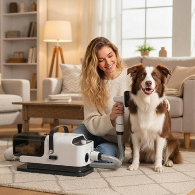 B&Q -  5 In 1 Dog Grooming Vacuum & Dog Dryer With Electric Clipper