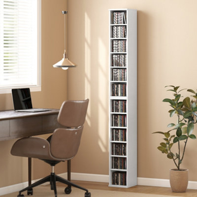 Homcom Set Of 2 Cd Storage Units Dvd Shelf With Adjustable ShelvesWhite from B&Q