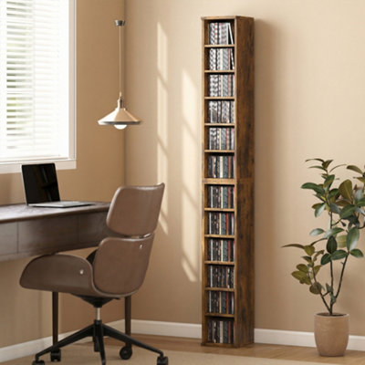 B&Q -  Set Of 2 Cd Storage Units With Adjustable ShelvesRustic Brown