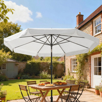 Outsunny 3 M Garden Parasol With Tilt & CrankUpf30+ Outdoor Table Umbrella from B&Q