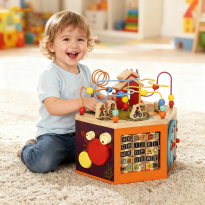Aiyaplay Wooden Activity Cube8 In 1 Baby Activity Cube Toys For 18M+ from B&Q