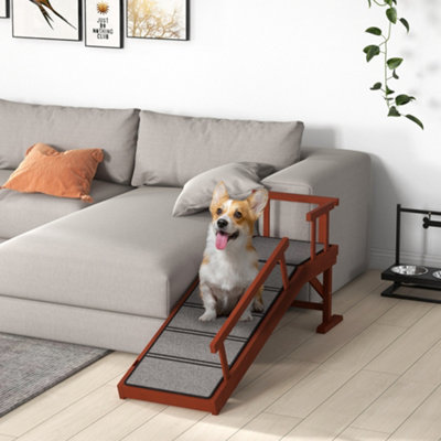B&Q -  Wooden Dog Ramp With Removable GuardrailsNon-Slip Surface125 Cm