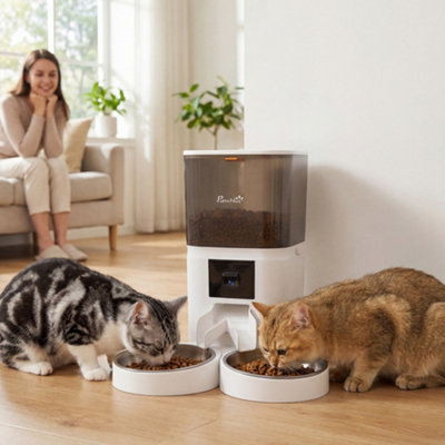 Pawhut Smart Cat Feeder With Hd Camera5G Wifi & Voice Recorder 6L from B&Q