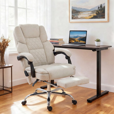 Homcom Massage Office Chair With Heat, 135° Reclining Desk Chair - Yes - Massage Office Chair - 67W X 70D X 110-118H Cm - Image 4