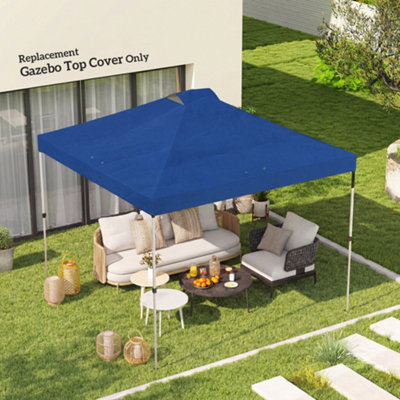 Outsunny Gazebo Roof Replacement Uv50+ Waterproof 3X3(M) Blue from B&Q